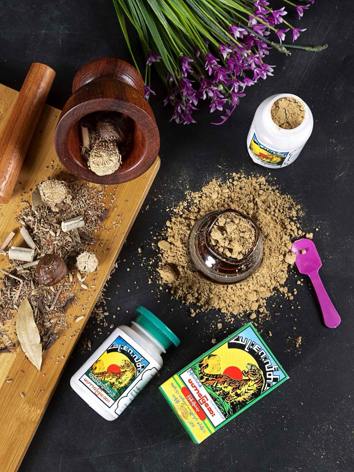 Botanicals, mortar and milled powder